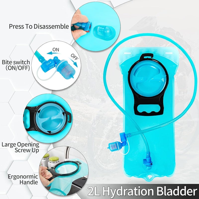 WELIDAY Hydration Backpack with 2L Water Bladder, Lightweight Hydro Pack for Cycling, Running, Hiking, Climbing - Image 3